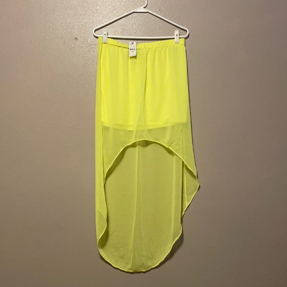 COPY - Brand New Neon Yellow Express High-Low Skirt